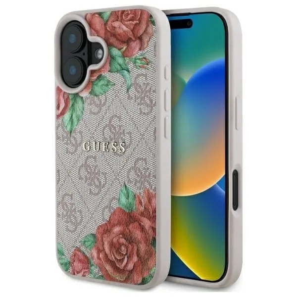 Guess Mobilskal till iPhone 16 MagSafe 4G Flowers Print