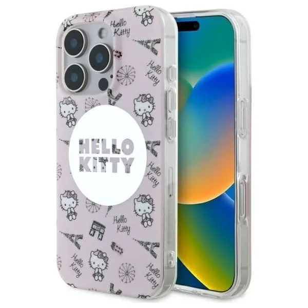 Hello Kitty Mobilskal till iPhone 16 Pro Max MagSafe IML All Over Paris