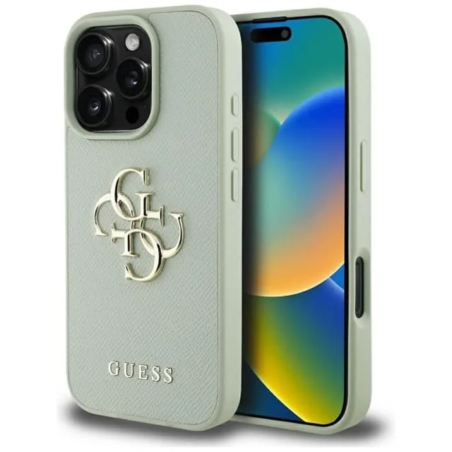 Guess Mobilskal till iPhone 16 Pro Grained Big Classic Logo