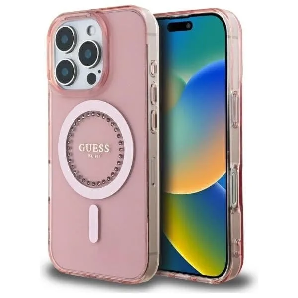 Guess Mobilskal till iPhone 16 Pro MagSafe IML Rhinestones