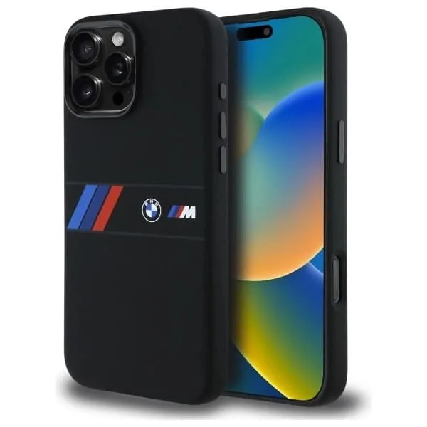 BMW Mobilskal till iPhone 16 Pro Max MagSafe Silikon Middle Stripe