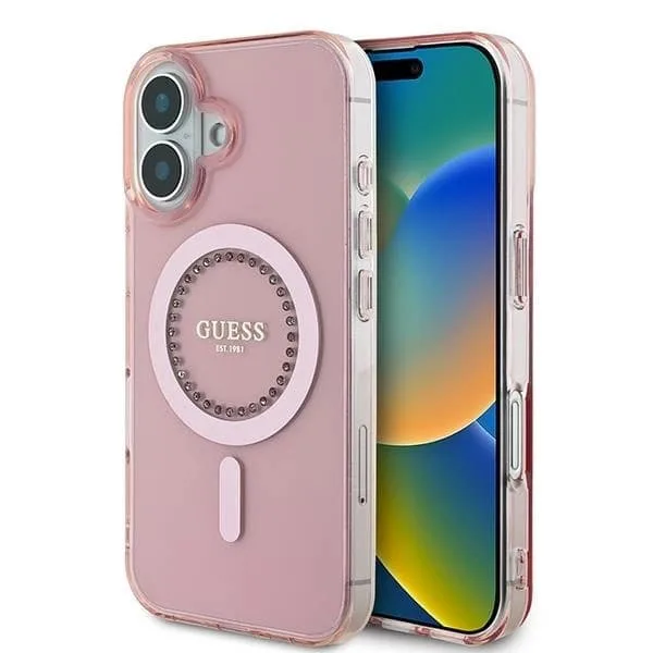 Guess Mobilskal till iPhone 16 MagSafe IML Rhinestones
