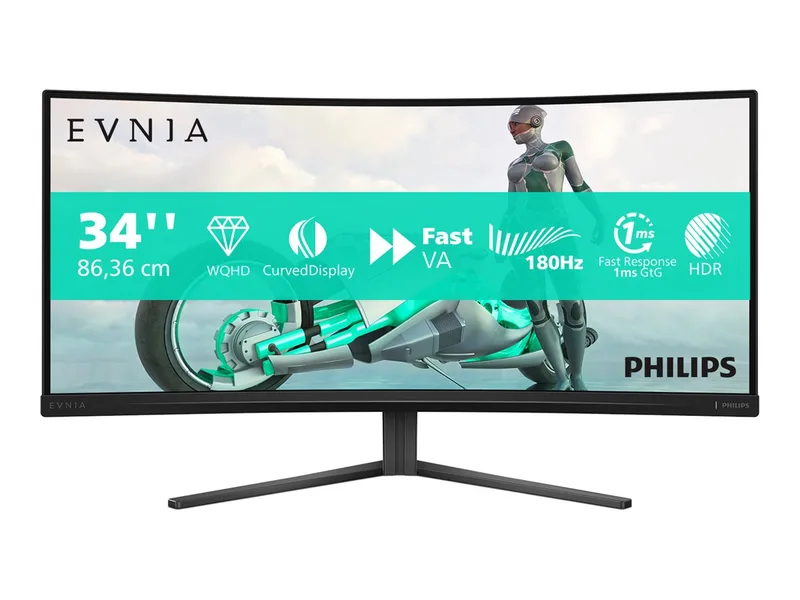 Philips Evnia 34M2C3500L/00 böjd gamingskärm 34", WQHD 180 Hz