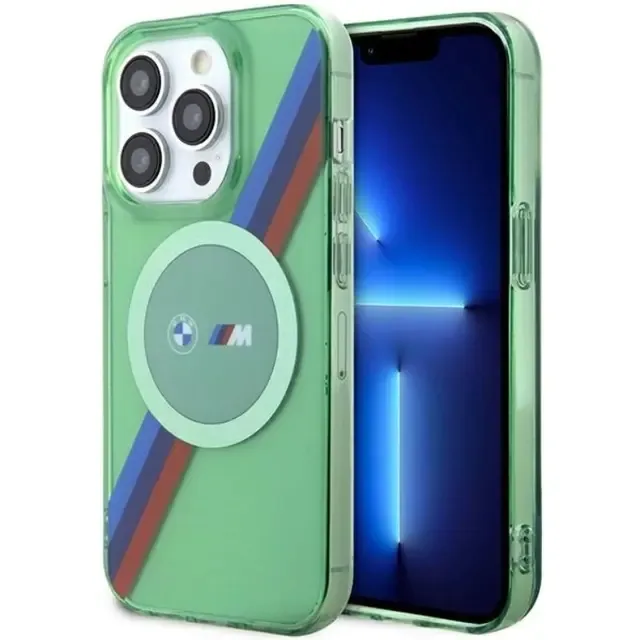 BMW Mobilskal till iPhone 15 Pro Magsafe M Tricolor Stripes