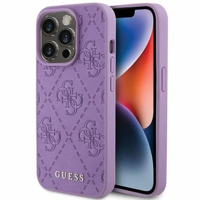 Guess Mobilskal till iPhone 15 Pro Läder Stamped
