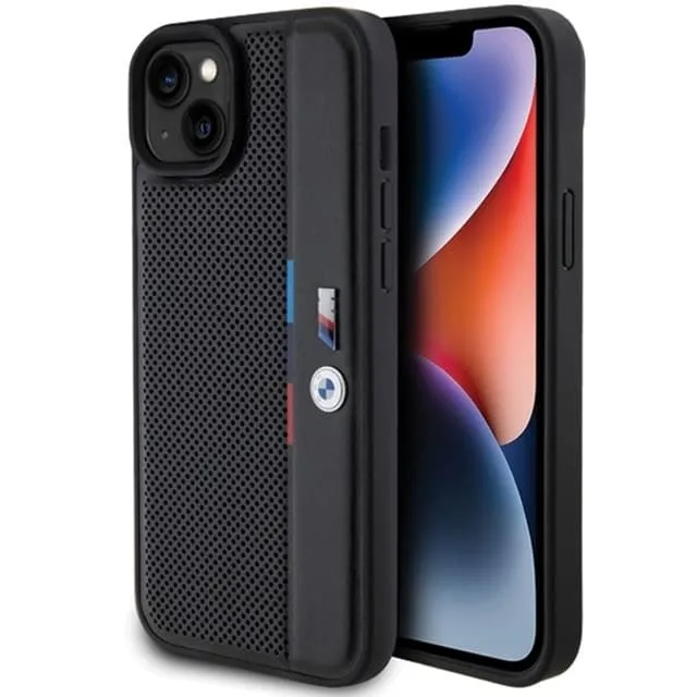 BMW Mobilskal till iPhone 15/14 Plus Perforated Tricolor Line