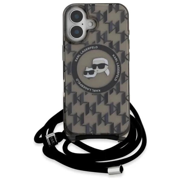 Karl Lagerfeld Mobilskal till iPhone 16 MagSafe Crossbody Karl & Choupette