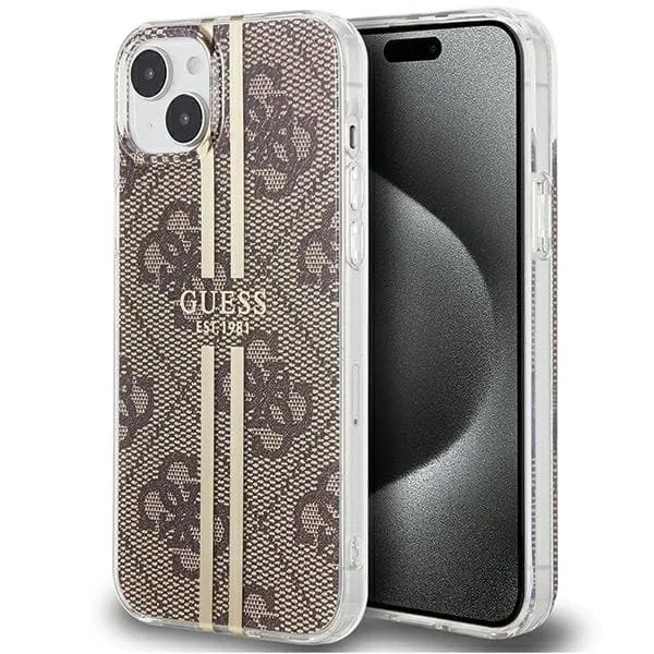 Guess iPhone 15 Plus Skal Brun Guld