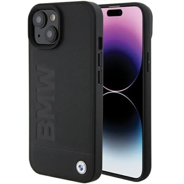 BMW Mobilskal till iPhone 15 Plus Läder Hot Stamp