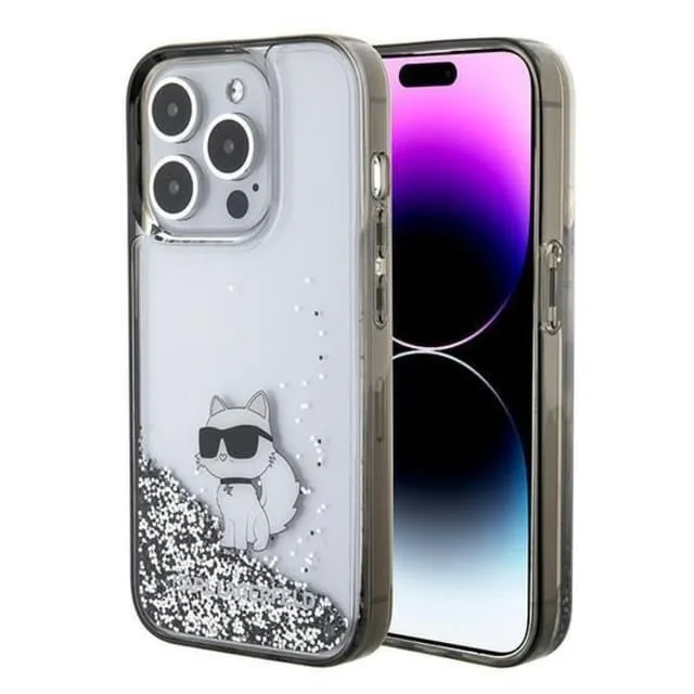 Karl Lagerfeld iPhone 15 Pro Mobilskal Liquid Glitter