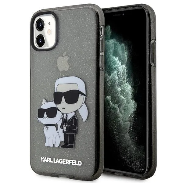 Karl Lagerfeld iPhone 11 / XR Skal Glitter Karl & Choupette