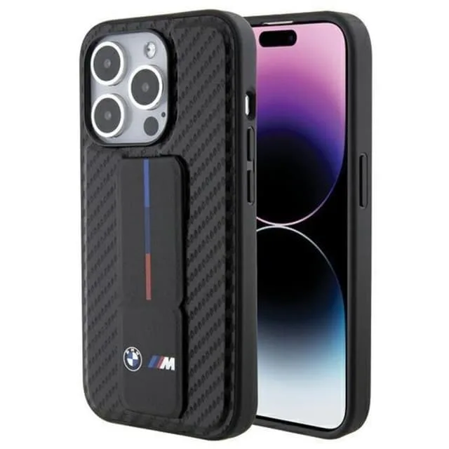 BMW Mobilskal till iPhone 15 Pro Grip Stand Smooth & Carbon