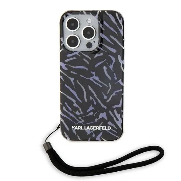 Karl Lagerfeld Mobilskal till iPhone 15 Pro Max Zebra Med Sladd