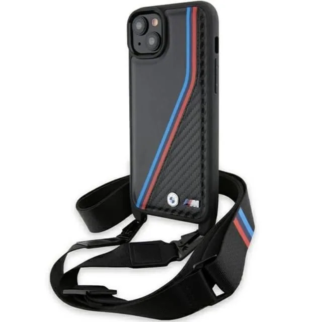 BMW iPhone 15/14 Plus Halsbandsskal M Edition Carbon Tricolor