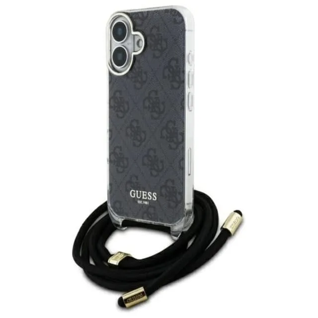 Guess Mobilskal till iPhone 16 Crossbody Cord 4G Print