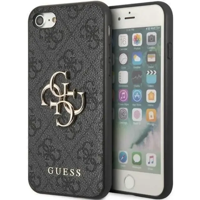 Guess Etui Guess GUHCI8PSATPK Apple iPhone SE 2022/SE 2020/8/7 hardcase czarny/black hardcase Saffiano Triangle Logo Cardslot
