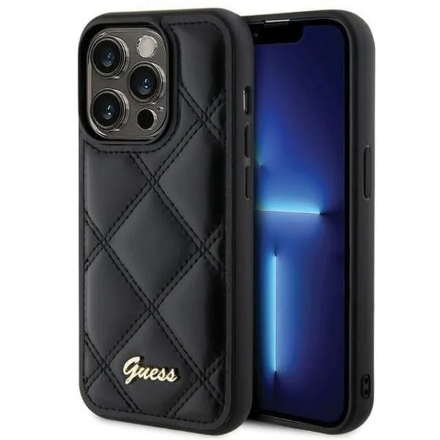 Guess Mobilskal till iPhone 15 Pro Max Quilted Metal Logo