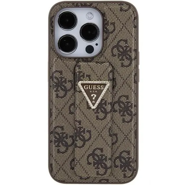 Guess Mobilskal till iPhone 15 Grip Stand Triangle Strass