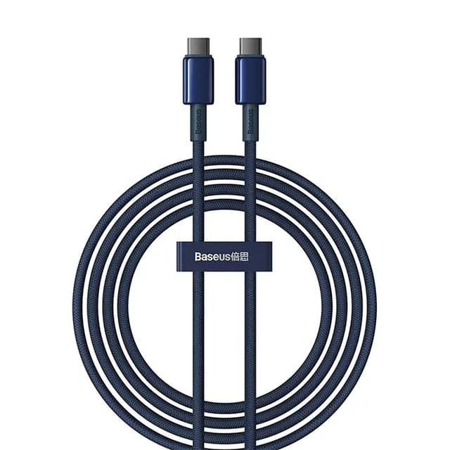 Baseus USB-C till USB-C kabel 100W 1m Tungsten Gold