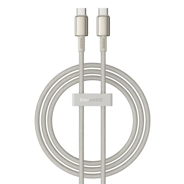 Baseus USB-C till USB-C kabel 100W 2m Tungsten Gold