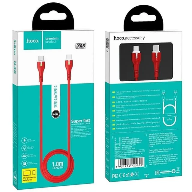 Hoco USB-C till USB-C 60W 1m Kabel PD