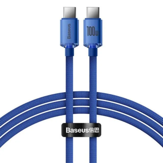 Baseus USB-C till USB-C 100W 1.2m - Blå