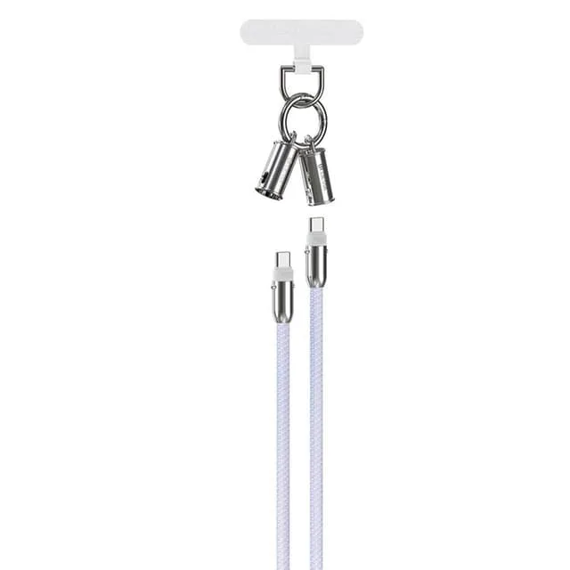 Devia 2in1 USB-C till USB-C 60W 1.2m Kabel Lanyard