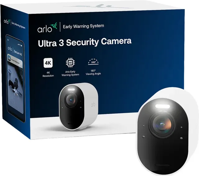 Arlo Ultra 3 4K säkerhetskamera (vit)