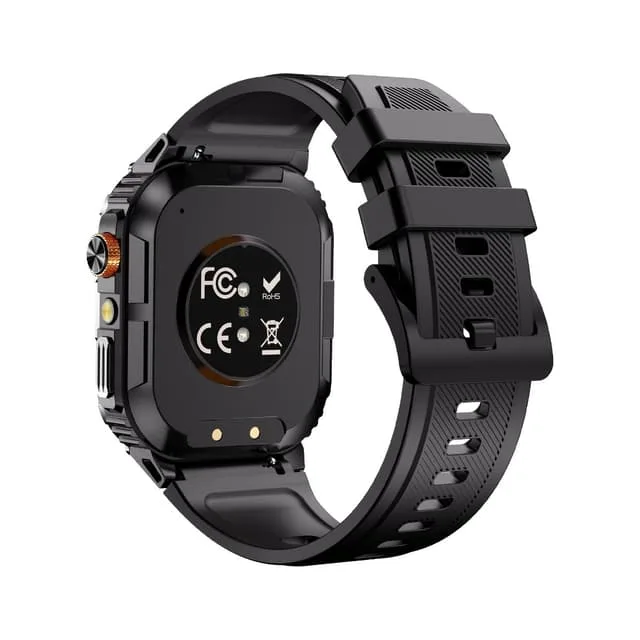 Multifunktionell Smartwatch med Hälsoövervakning & Bluetooth-Samtal – Perfekt för Sport och Vardag Black