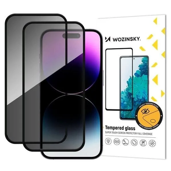 Wozinsky Härdat Skärmskydd till Privacy till iPhone 17 / 16 Pro