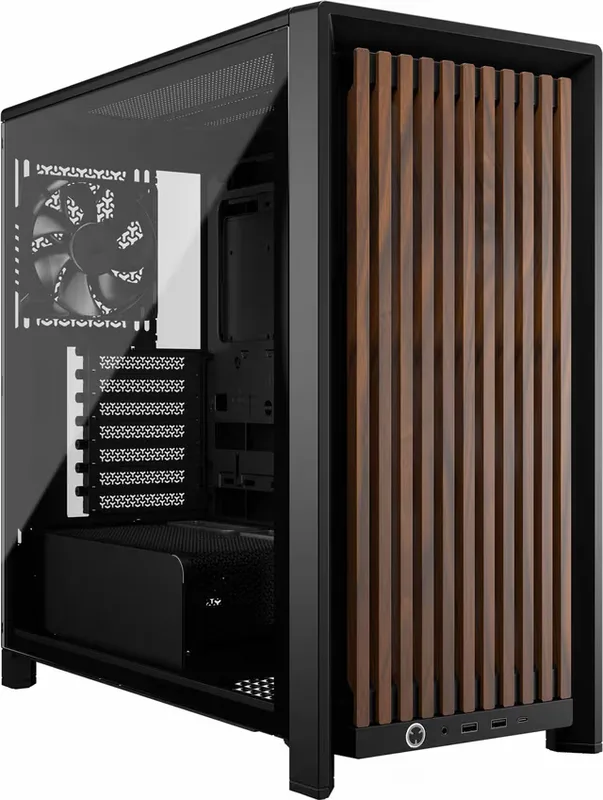 Corsair FRAME 4000D Wood RS PC-chassi (svart)