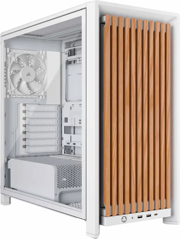 Corsair FRAME 4000D Wood RS PC-chassi (vitt)
