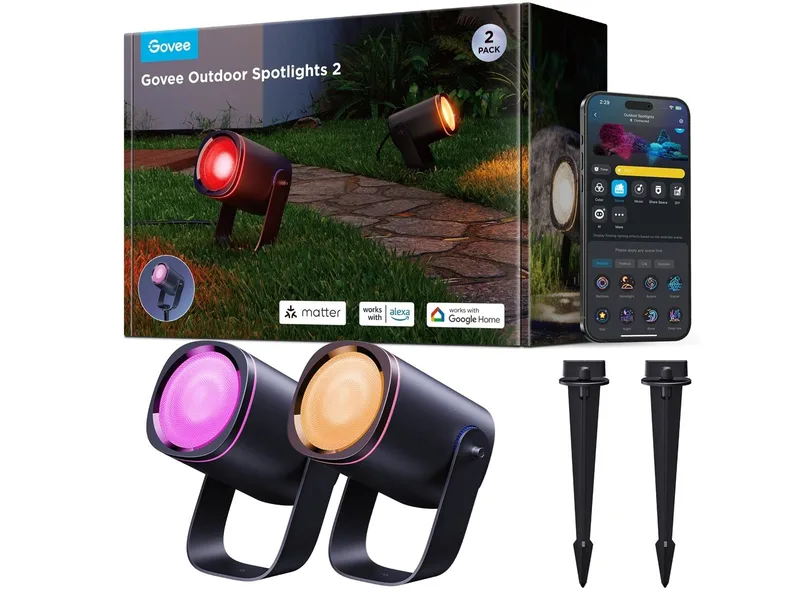 Govee smarta spotlights för utomhus, 2-pack