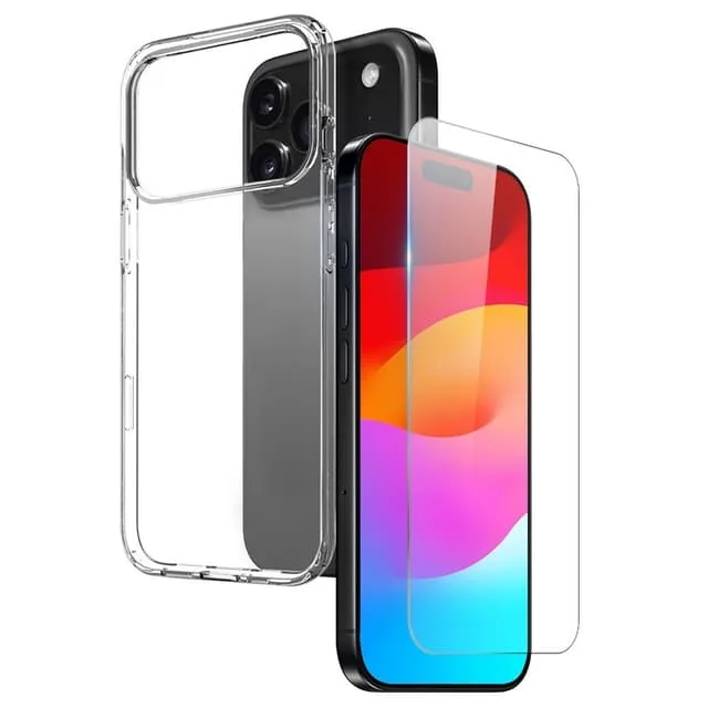 NORTHJO För iPhone 17 Pro Max TPU Skal + Härdat Glas