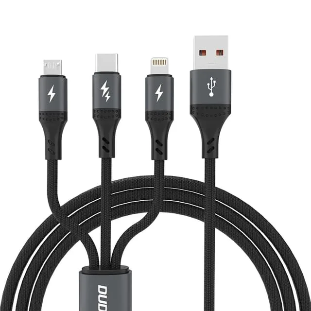 Dudao 3-in-1 Micro-USB/USB-C/Lightning Kabel 1.2m 60W