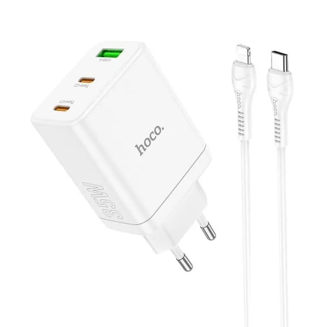 Hoco Väggladdare 35W 2xType C