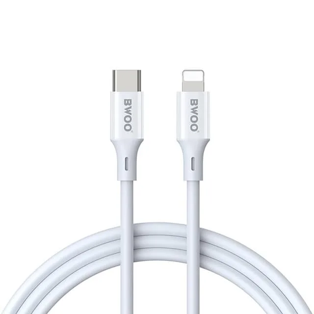 BWOO X283 USB-C till Lightning-kabel 1 m, 27 W, vit
