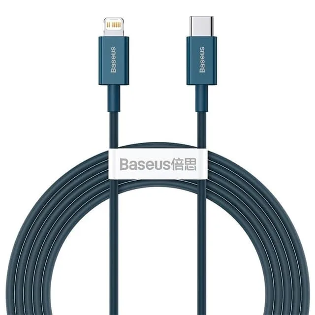 Baseus USB-C till Lightning kabel 20W 2m Superior PD