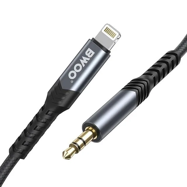 BWOO Aux till Lightning kabel 3.5mm 1.2m