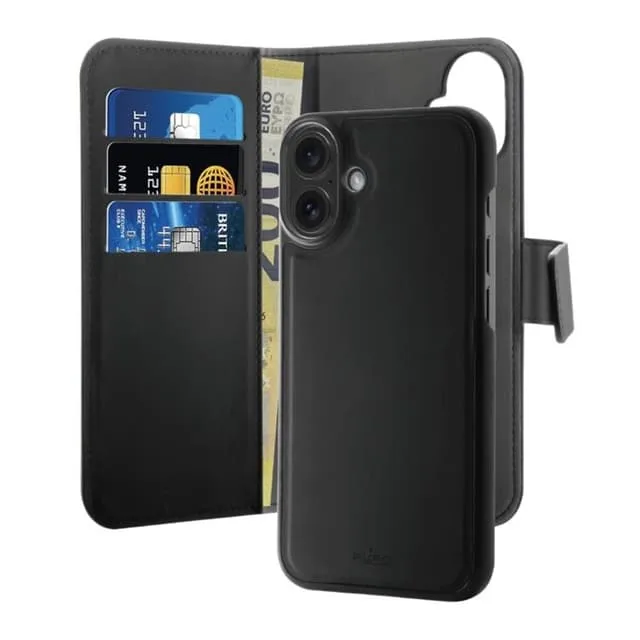 Puro iPhone 16 Plånboksfodral 2-in-1 Detachable