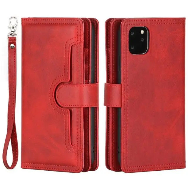 OEM iPhone 14 Pro Plånboksfodral Äkta Läder Flip