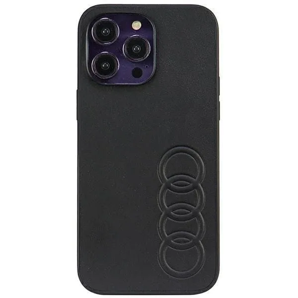 Audi mobilskal till iPhone 14 Pro Max i syntetiskt läder, svart