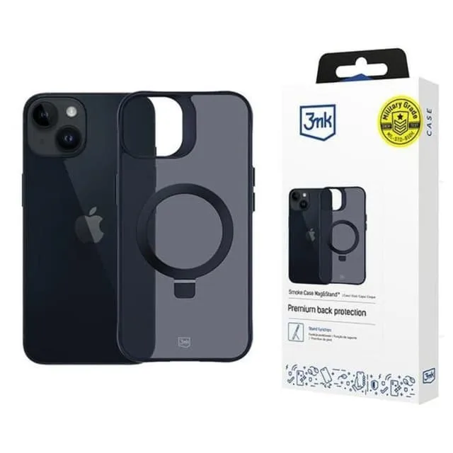 3MK Mobilskal till iPhone 14 Plus MagSafe Smoke Stativ