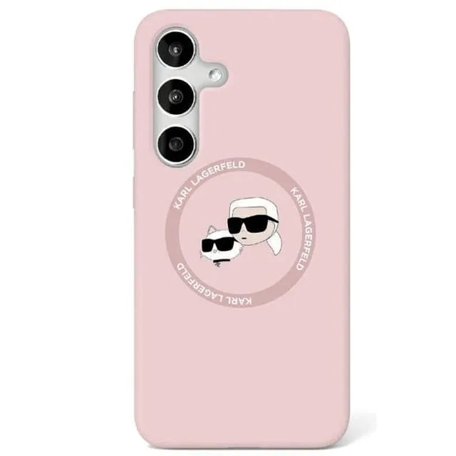 Karl Lagerfeld Mobilskal till Galaxy S25 MagSafe Silikon Heads & Circle