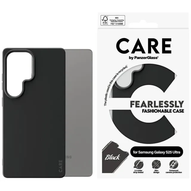 PanzerGlass CARE mobilskal till Galaxy S25 Ultra Fashion, svart