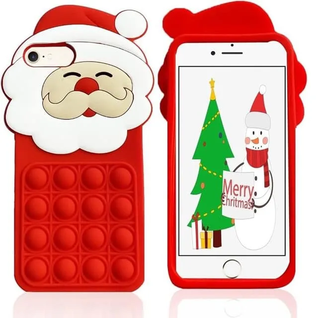 OEM Mobilskal till iPhone X/XS Silikon Santa Claus Pop It