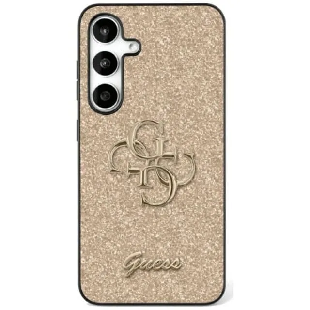 Guess Mobilskal till Galaxy S25 Fixed Glitter Big 4G Metal Logo