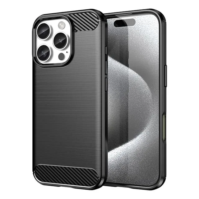 Mobilskal till iPhone 16 Pro Silikon Carbon