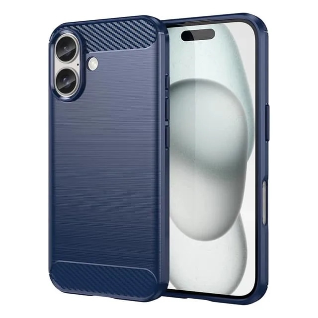 Mobilskal till iPhone 16 Silikon Carbon