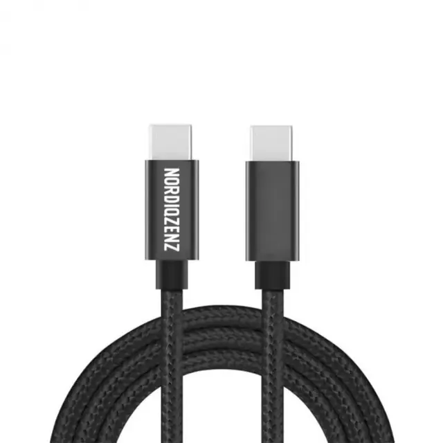 NORDIQZENZ 60W Flätad USB-kabel typ C till typ C, 3 m